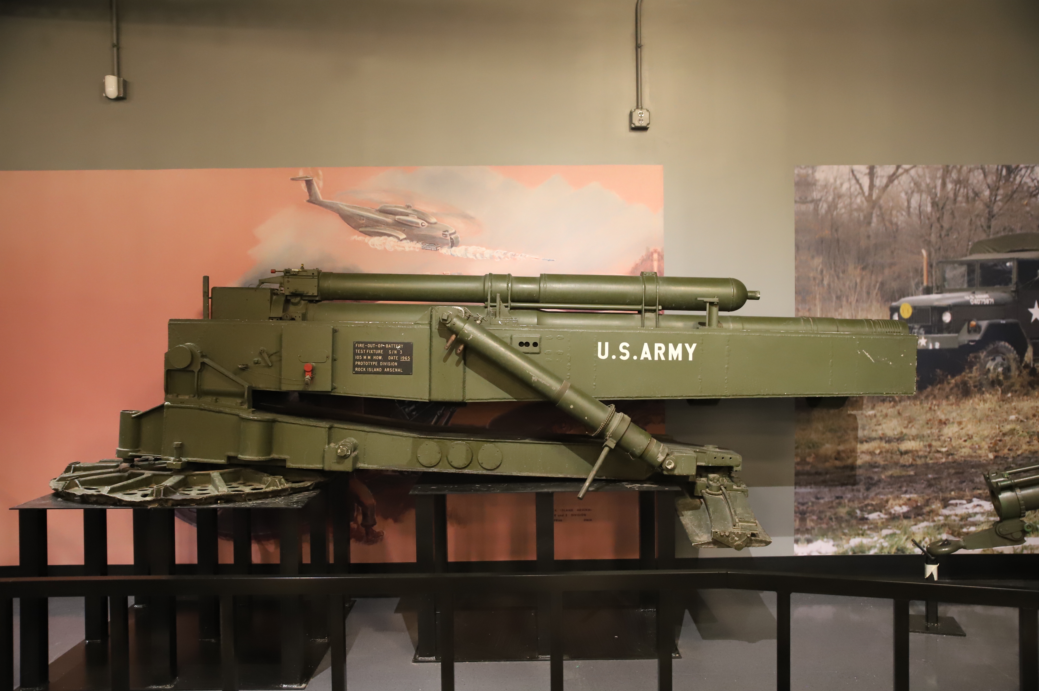 US Army museum artifact on display in the Rock Island Arsenal Museum.